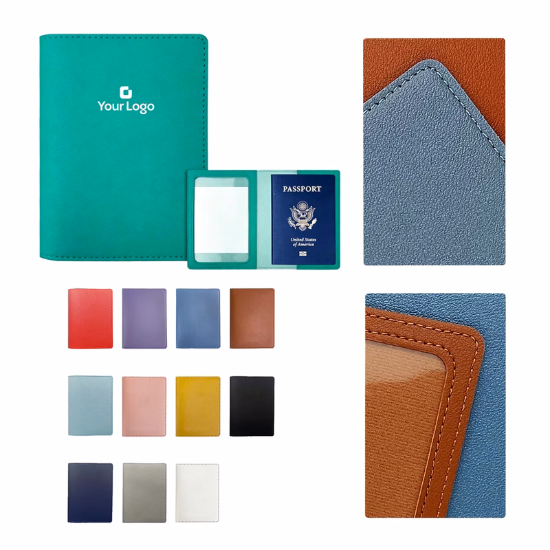 PU Leather Passport Holder Travel Wallet Cover Case