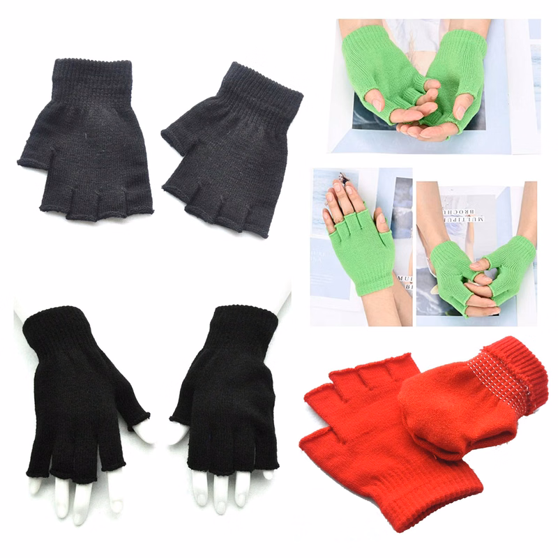 Winter Warm Knitted Half Palm Half Finger Gloves