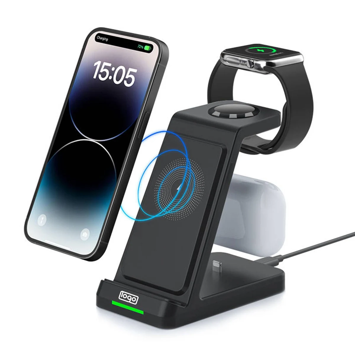 3 In 1 Wireless Charger Phone Stand 1