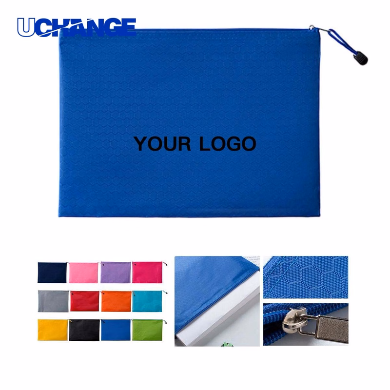 Durable Oxford Zipper File Bag for Office Use Organizer