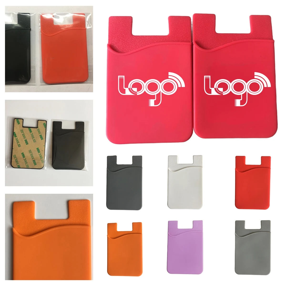 Flexible Stick-On Phone Wallet for Cards and Cash 1