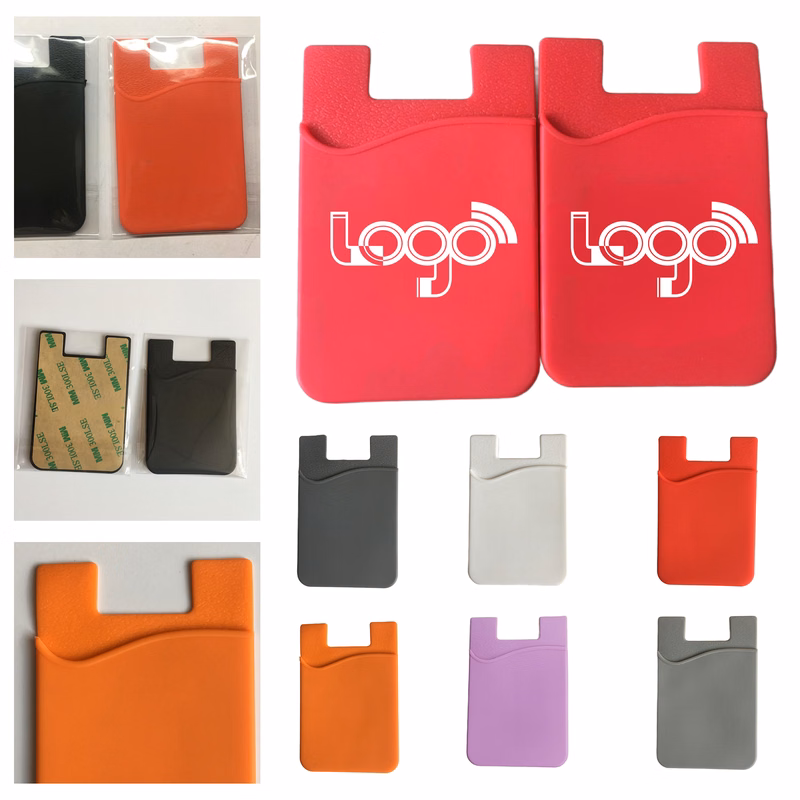 Flexible Stick-On Phone Wallet for Cards and Cash