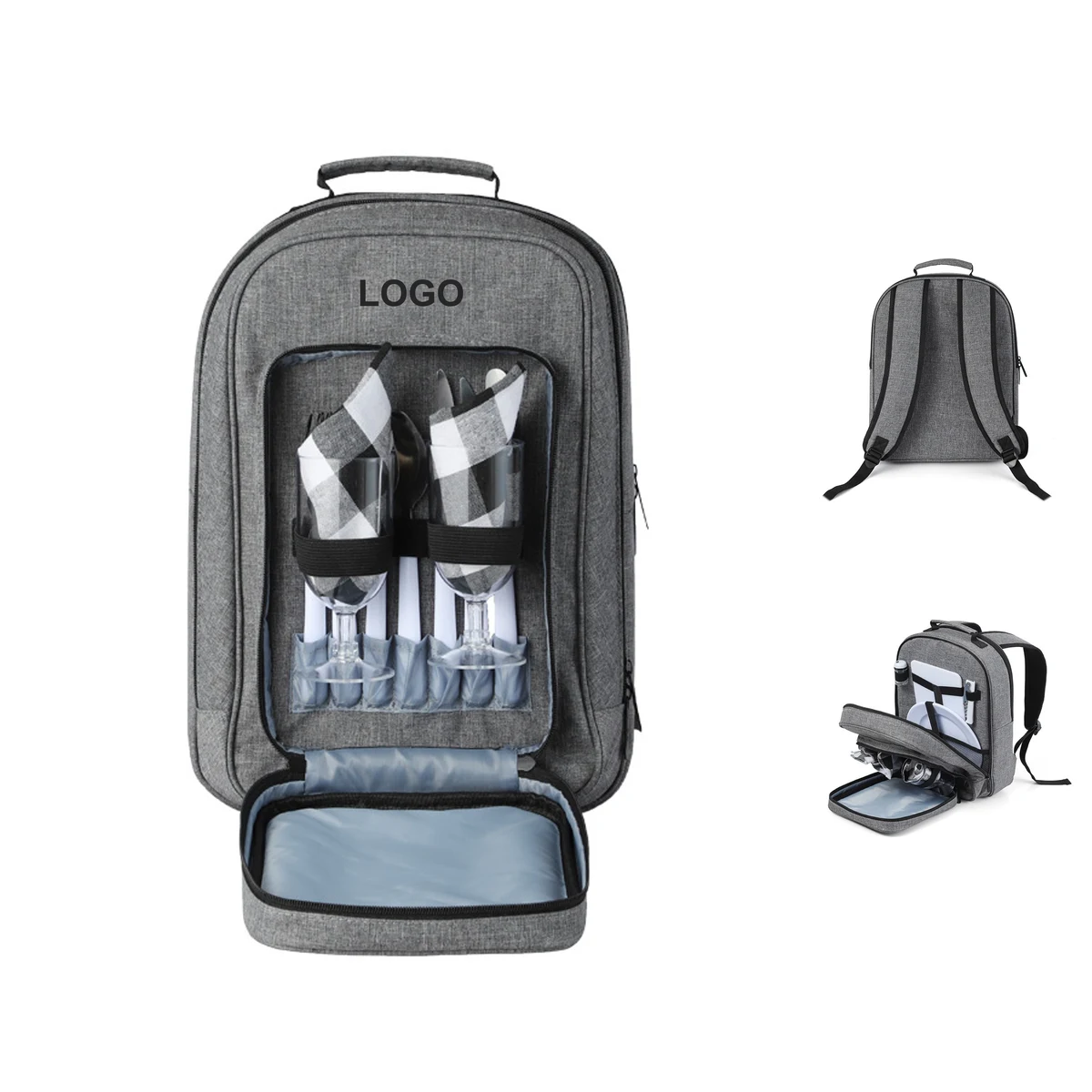 Picnic Backpack for 2 Person with Cutlery (direct import) 1