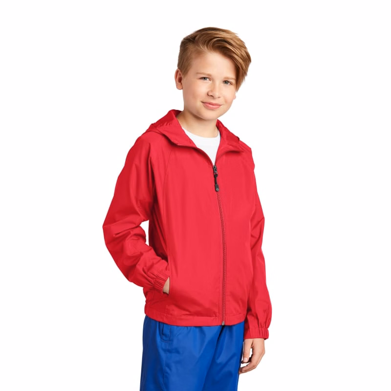 Sport-Tek Youth Hooded Raglan Jacket.
