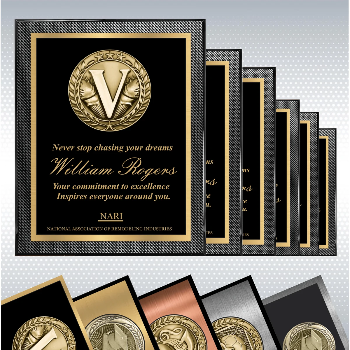 Piano Carbon Fiber Plaque w/Medallion Over Double Plate 1