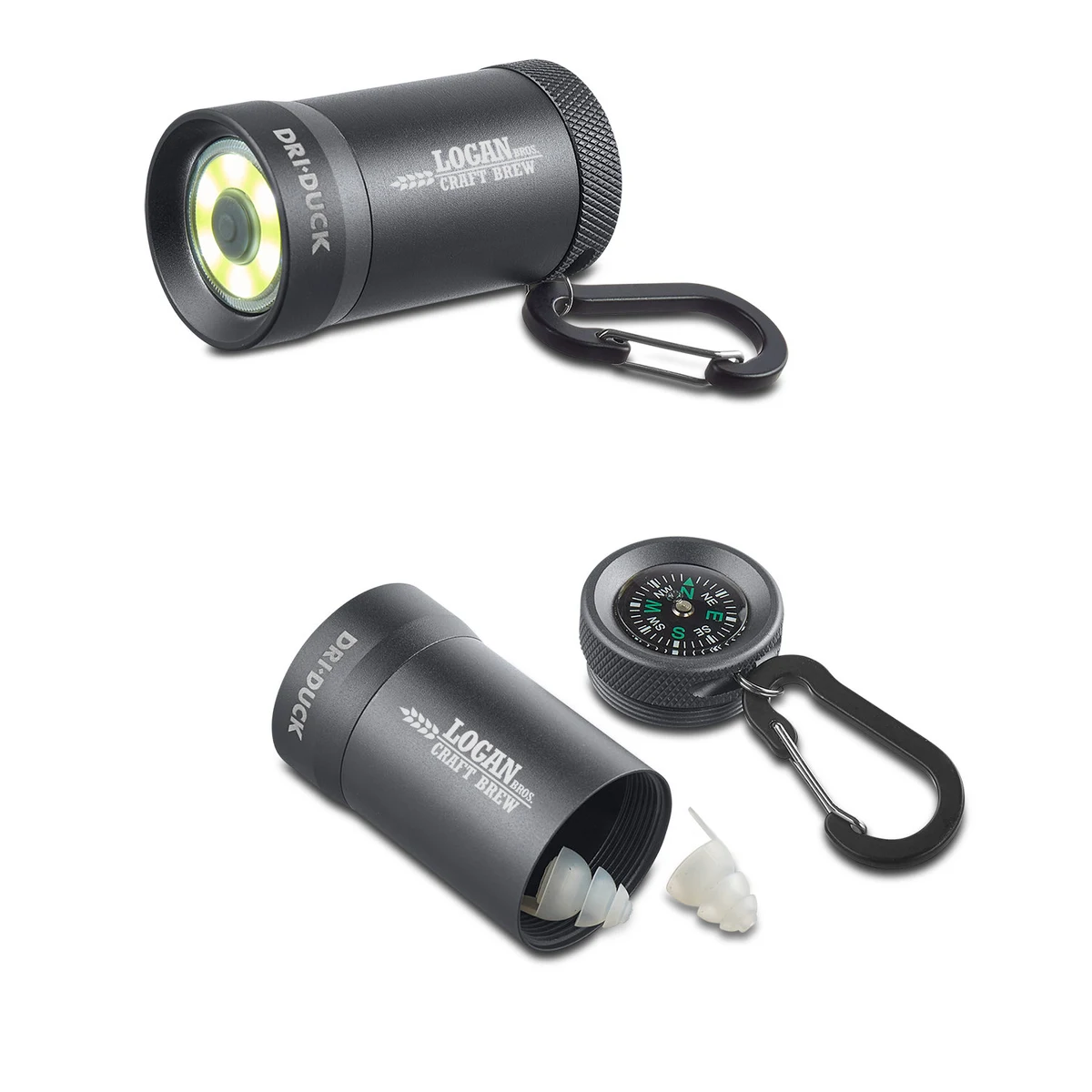 Storage COB Flashlight With Earplugs and Compass 1