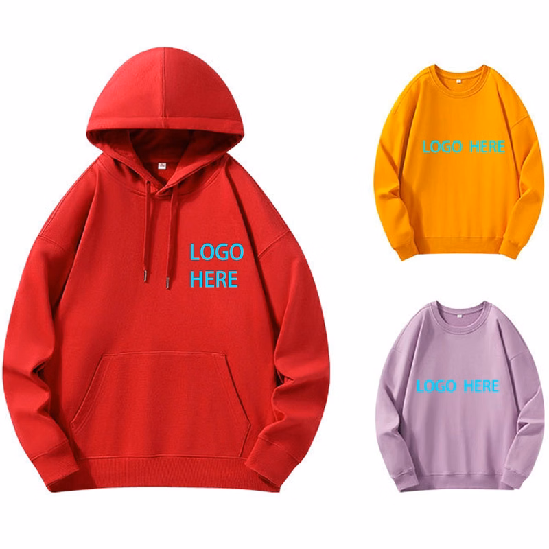 Cotton-Blend Fleece Hooded Crewneck Sweatshirt