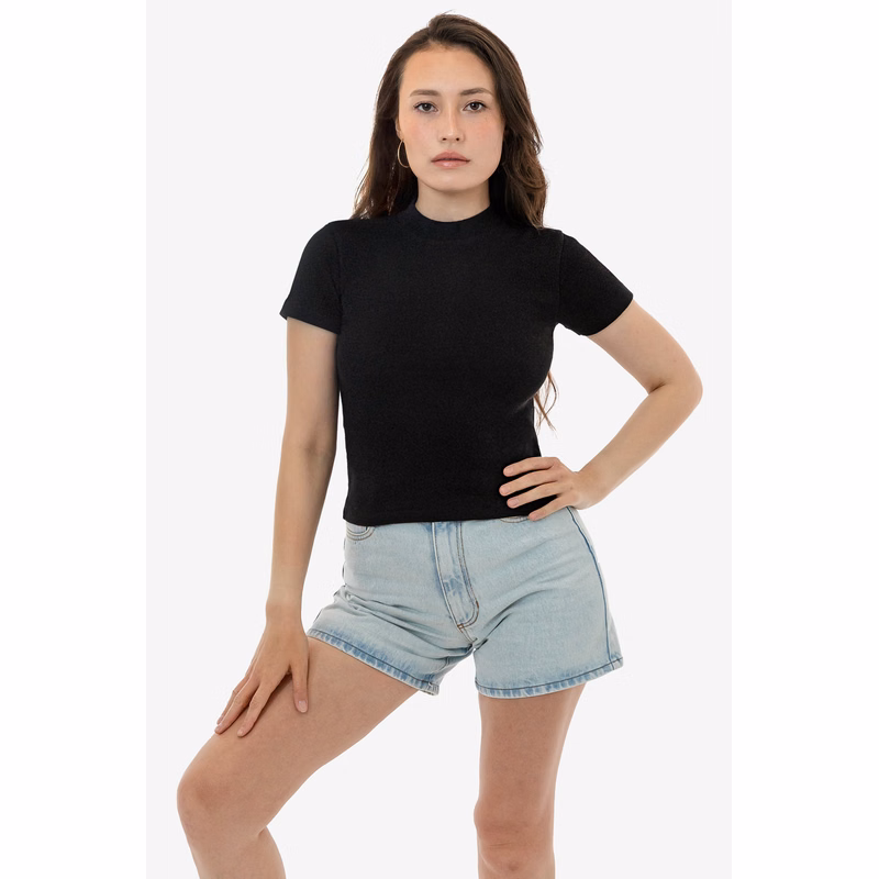 14/1 RIB MOCKNECK TOP