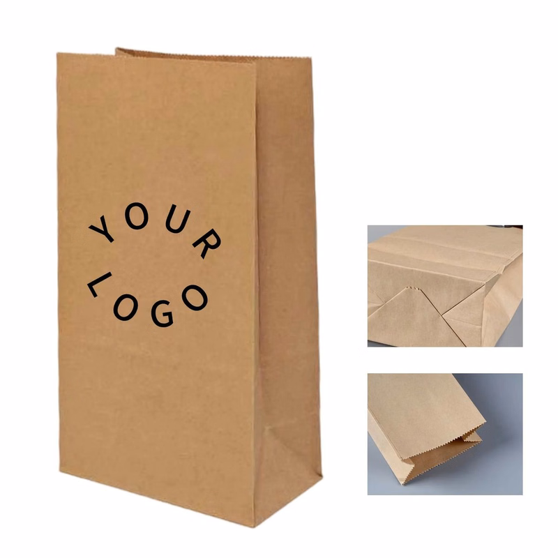 Disposable Kraft Bread Bag with Square Bottom