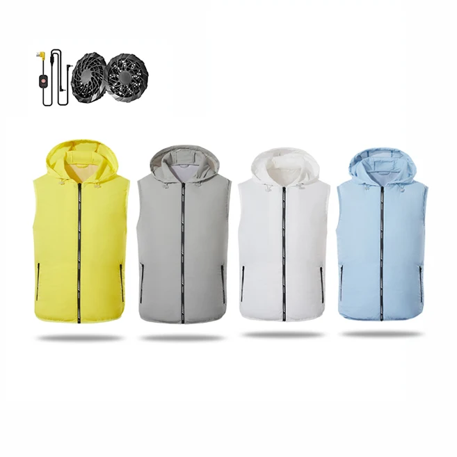 Breathable Cooling Fan Vest With Zipper 1