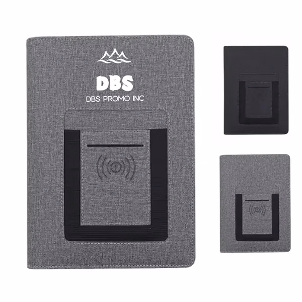 Diary Notebook with Built-in Power Bank and Wireless Charger