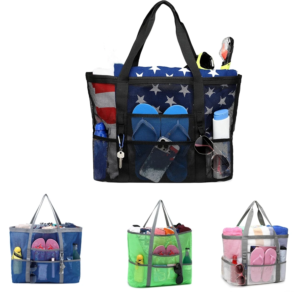 Oversized Mesh Beach Tote Toy Bag 1