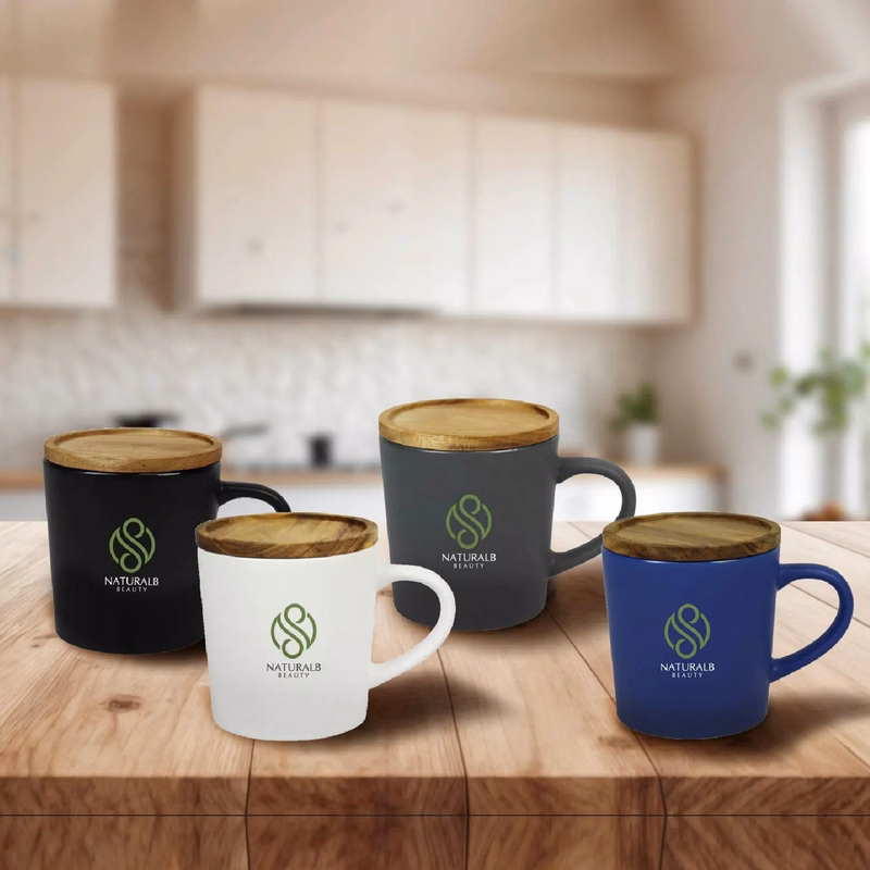 EcoChic Ceramic Mug with Wooden Lid