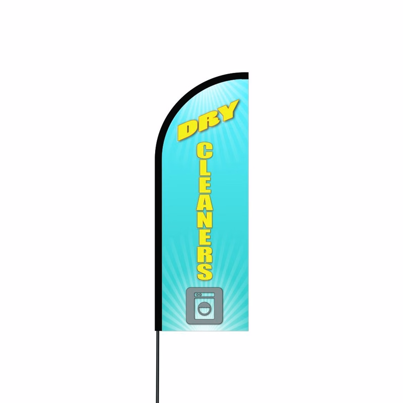 Dry Cleaners Flag Kit 17' Feet Feather Flag Sign Outdoor Banner