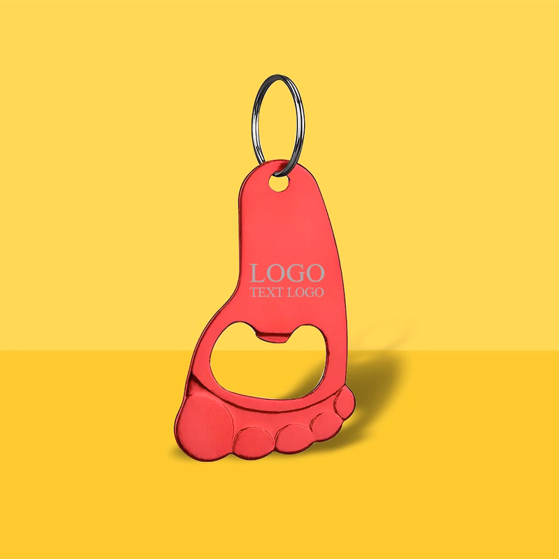 Foot Shaped Bottle Opener Keychain