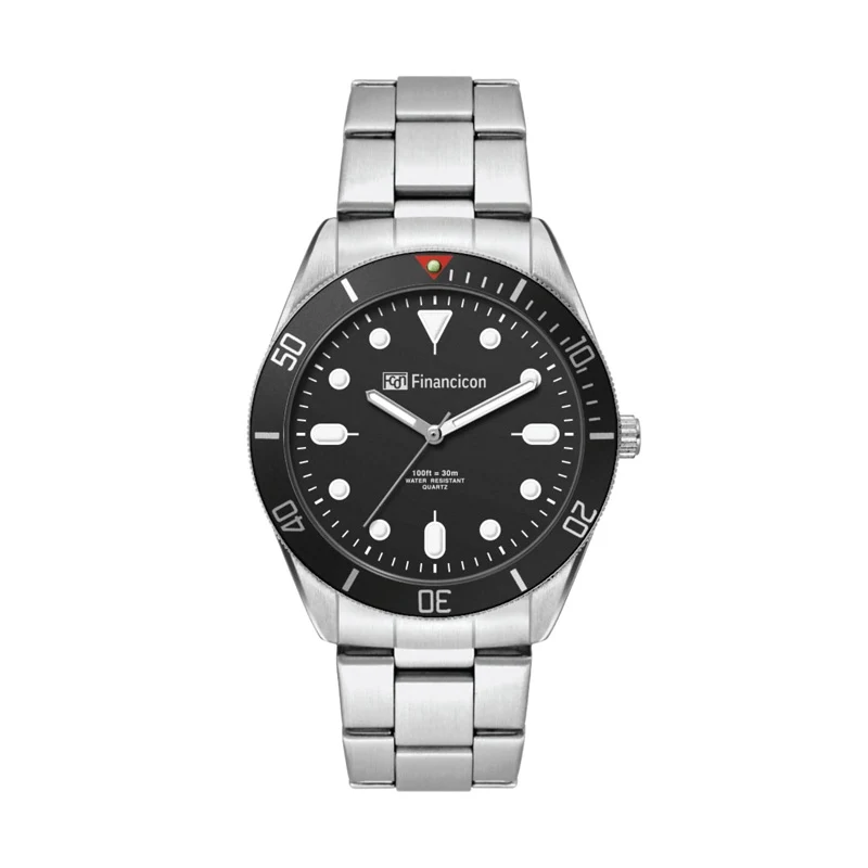 42MM, SILVER METAL CASE, BK BEZEL, 3-HAND MVT 1