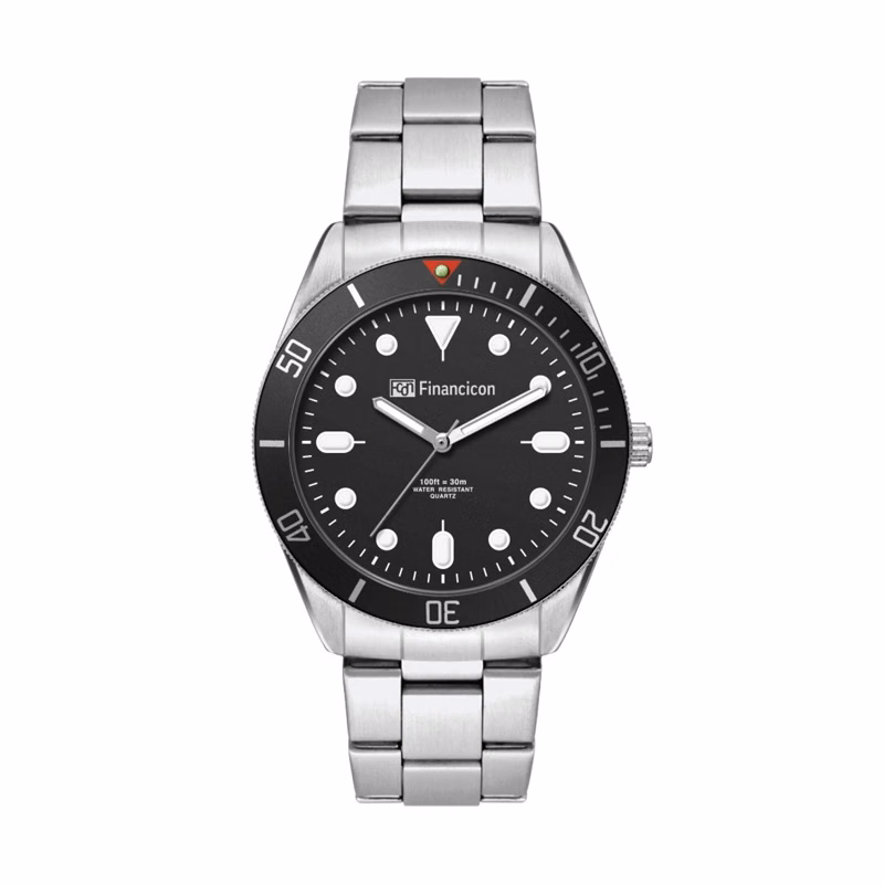 42MM, SILVER METAL CASE, BK BEZEL, 3-HAND MVT