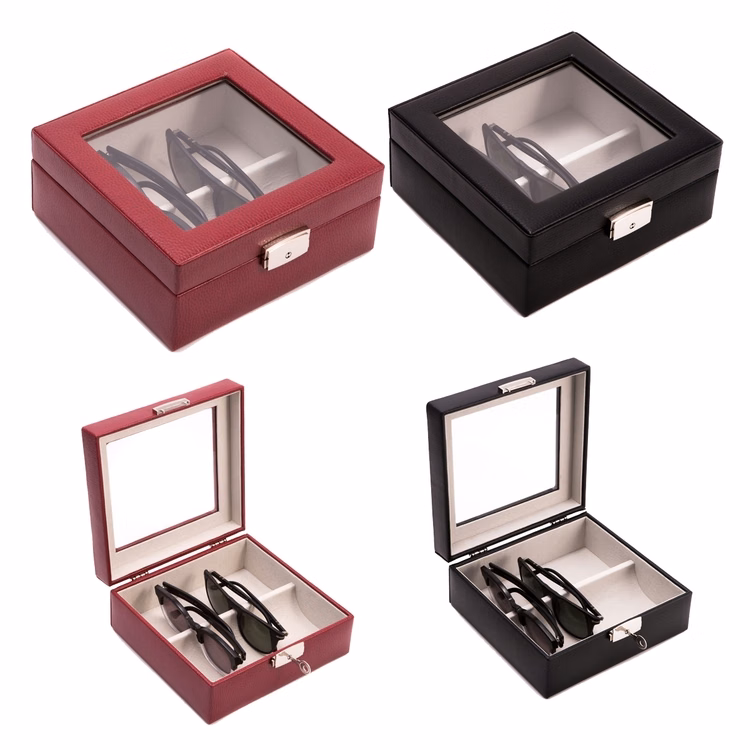Leather Multi-Purpose Case with Glass Top