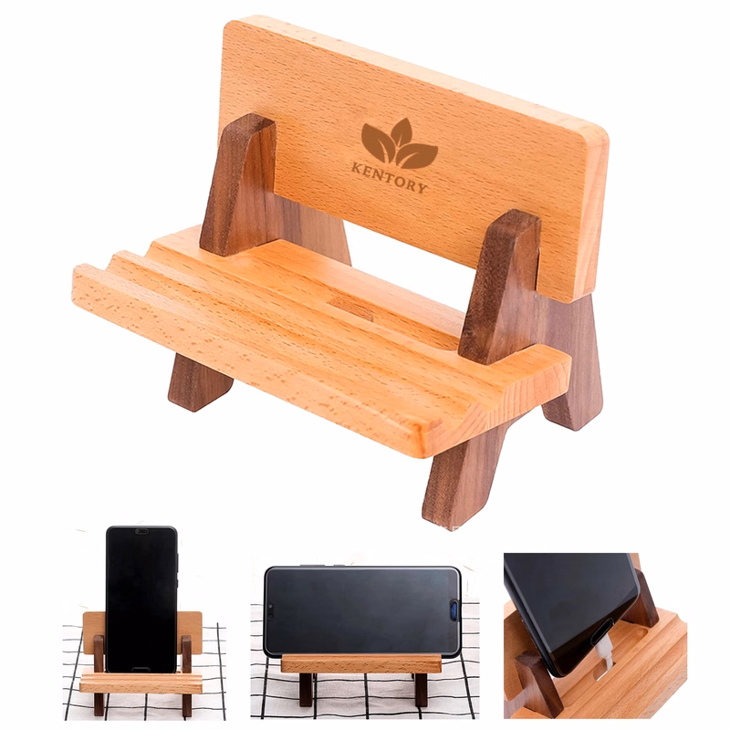 Bamboo Wooden Smart Phone Desktop Dock Holder