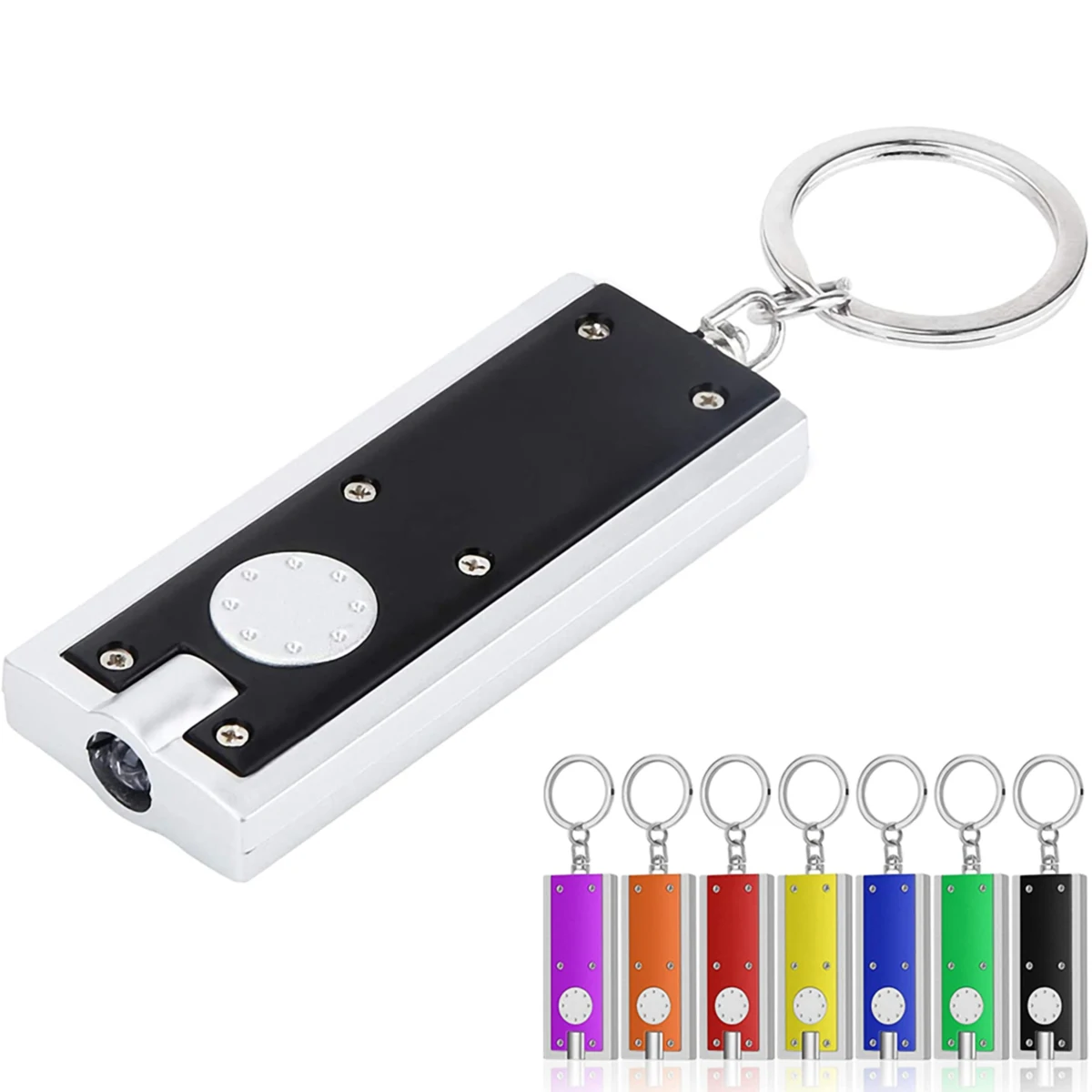 Rectangular Keychain w/LED Flashlight 1