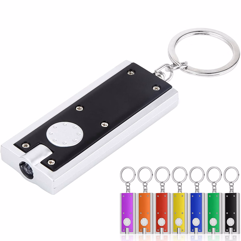 Rectangular Keychain w/LED Flashlight