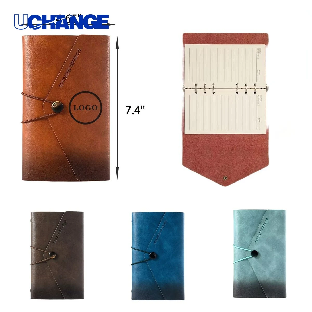 Durable PU Leather Notebook Journal Full Color 1