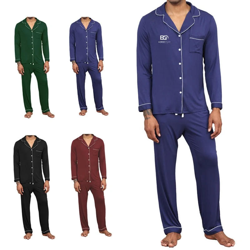 Modal Pajamas Two-Piece Soft PJs Sets For Men 1