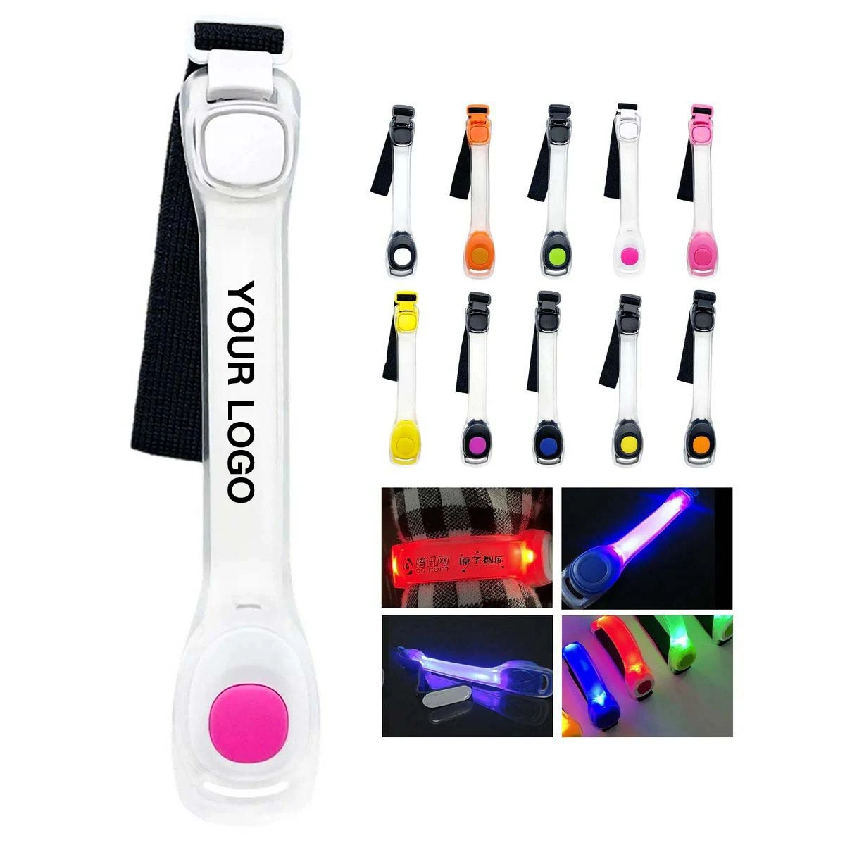 Flexible LED Wristband with Battery Powered Light 1