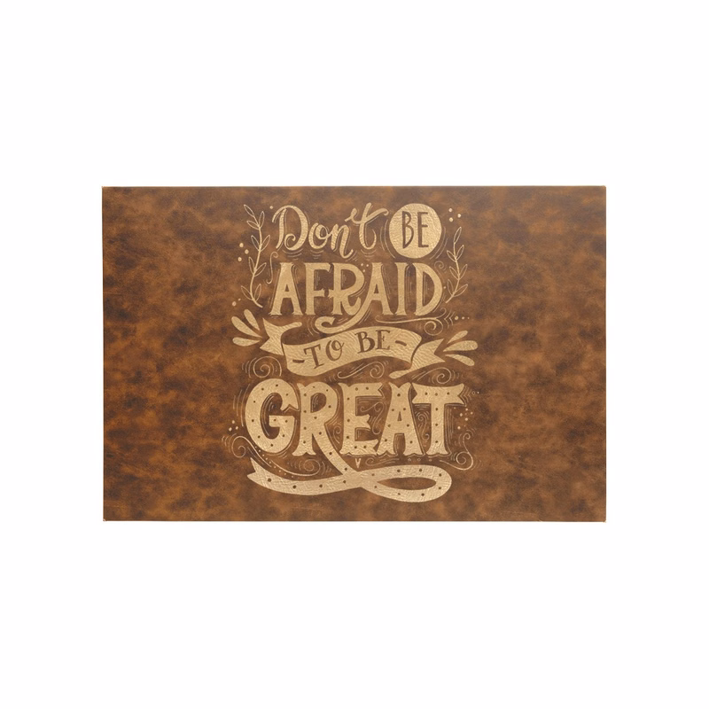 12" x 18" Rustic/Gold Leatherette Wall Decor