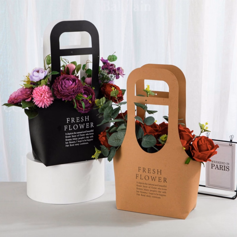 Cute Kraftpaper Flower Basket