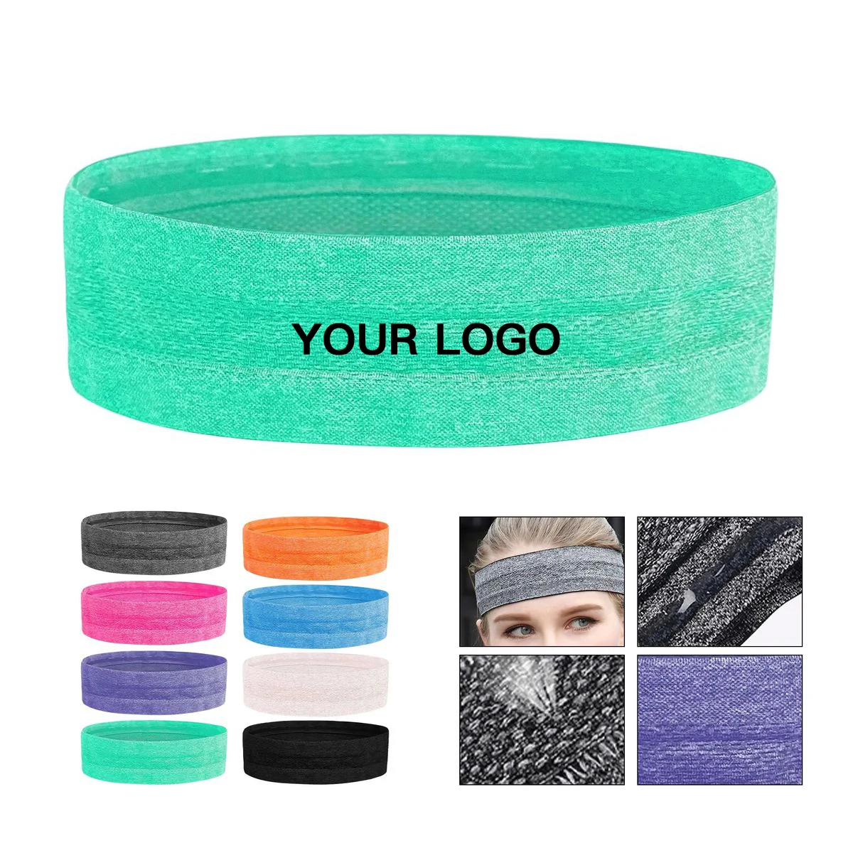 Moisture Wicking Sports Headband with Silicone Grip 1