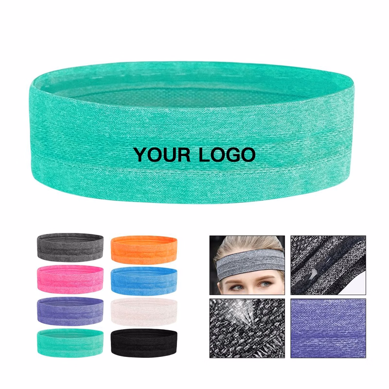Moisture Wicking Sports Headband with Silicone Grip
