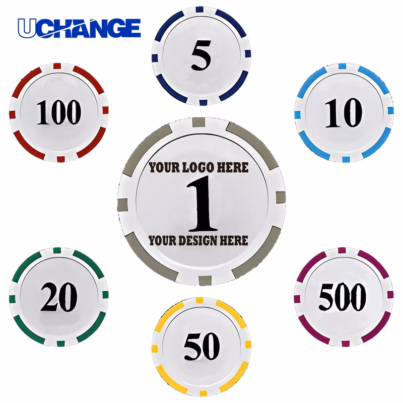 Eco-Friendly Striped Dice Poker Chips