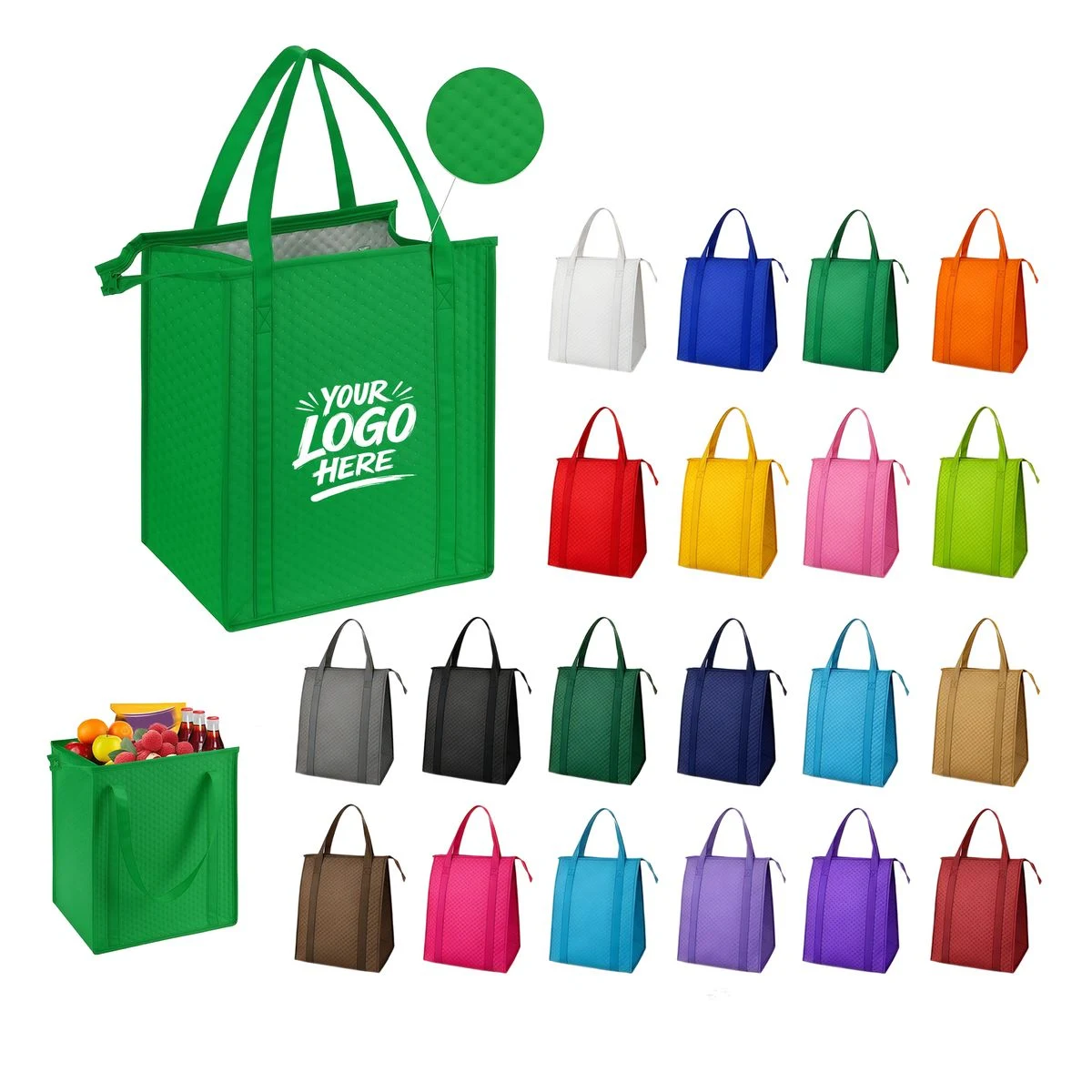 Insulated Nonwoven Tote With Foil Lining Carrier 1