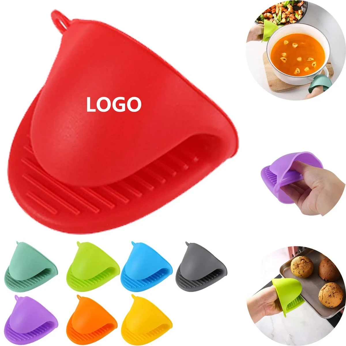 Heat resistant and heat-resistant silicone hand clip 1