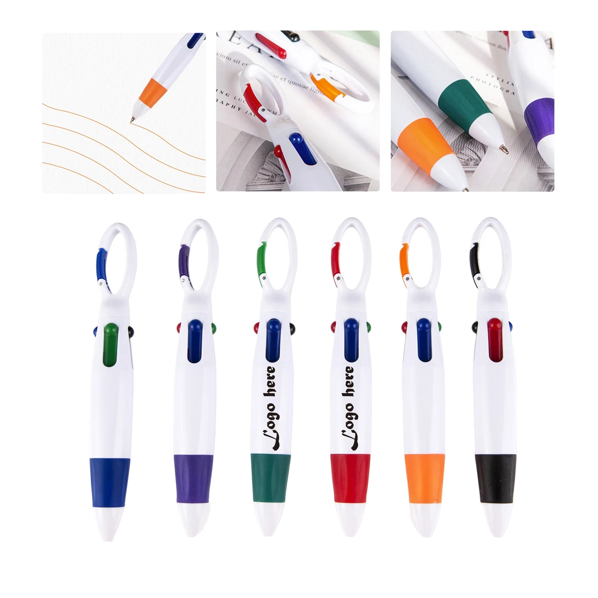 MOQ50 Custom Climbing Buckle 4 Color Ballpoint Pen 1