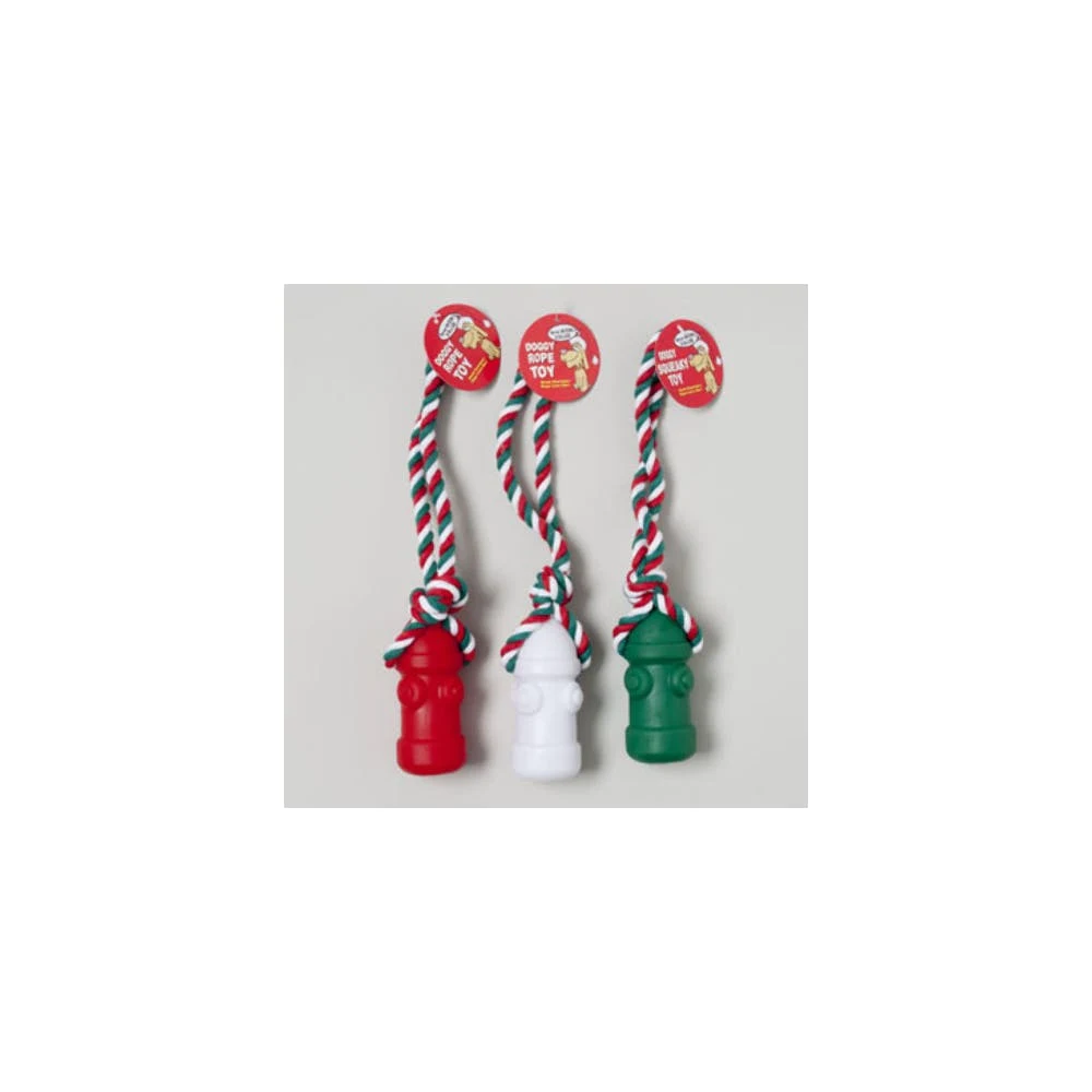 Vinyl Dog Toys - Hydrant with Rope 1