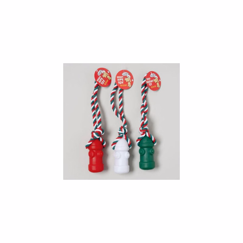 Vinyl Dog Toys - Hydrant with Rope