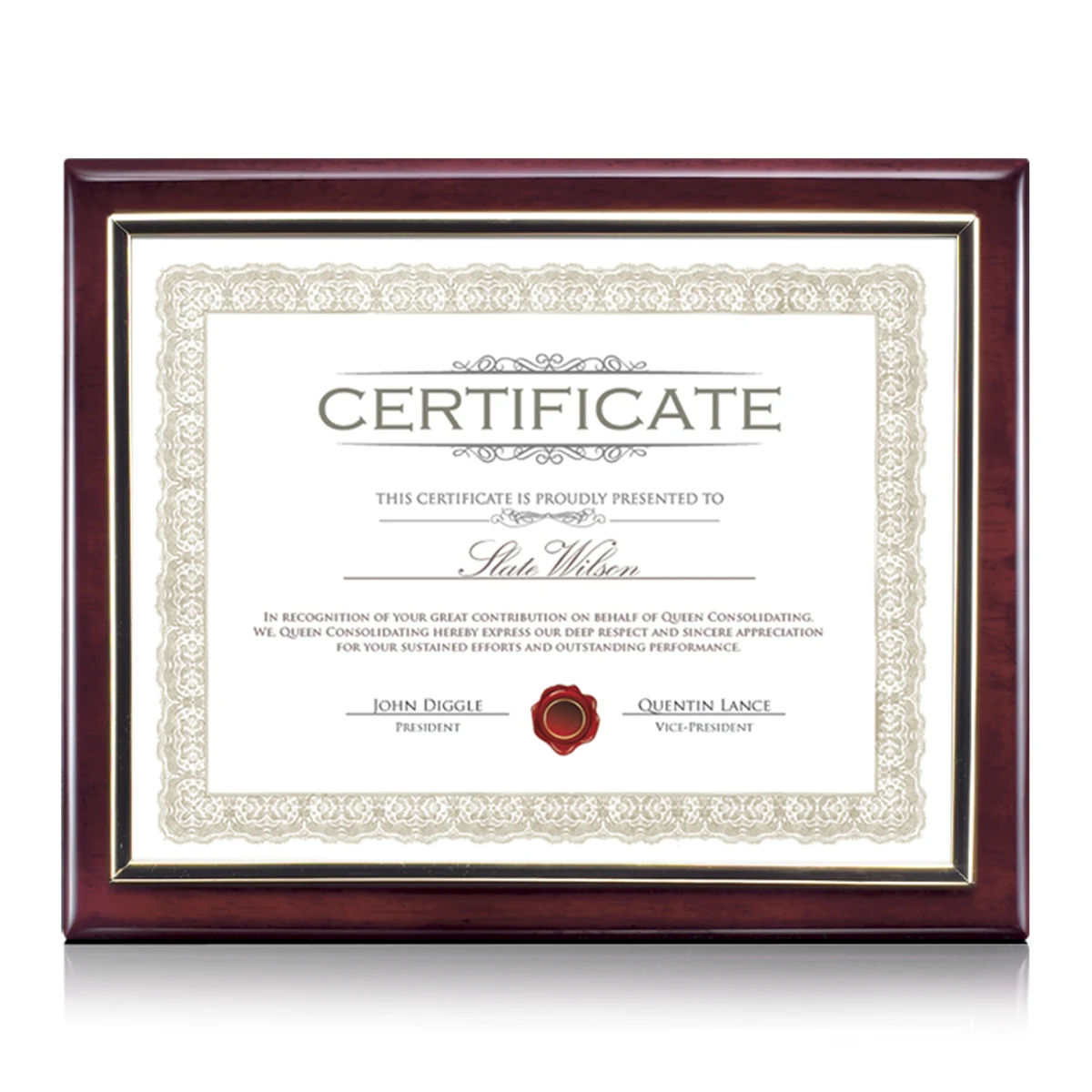 Oakleigh Certificate Holder - Rosewood 1