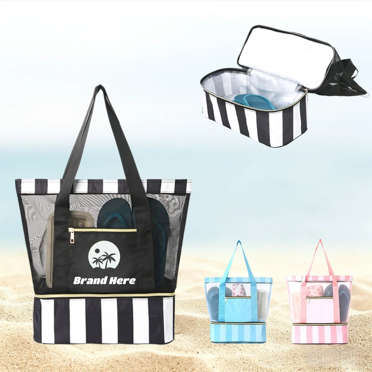 Oxford Beach Tote Bag Double Compartment 1