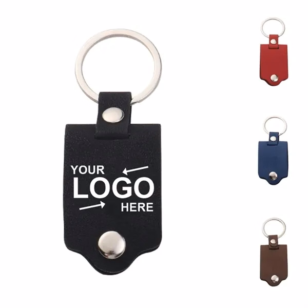 Custom PU Leather 3.94 Inch Photo Keychain — Personalized Memory Brand Gift