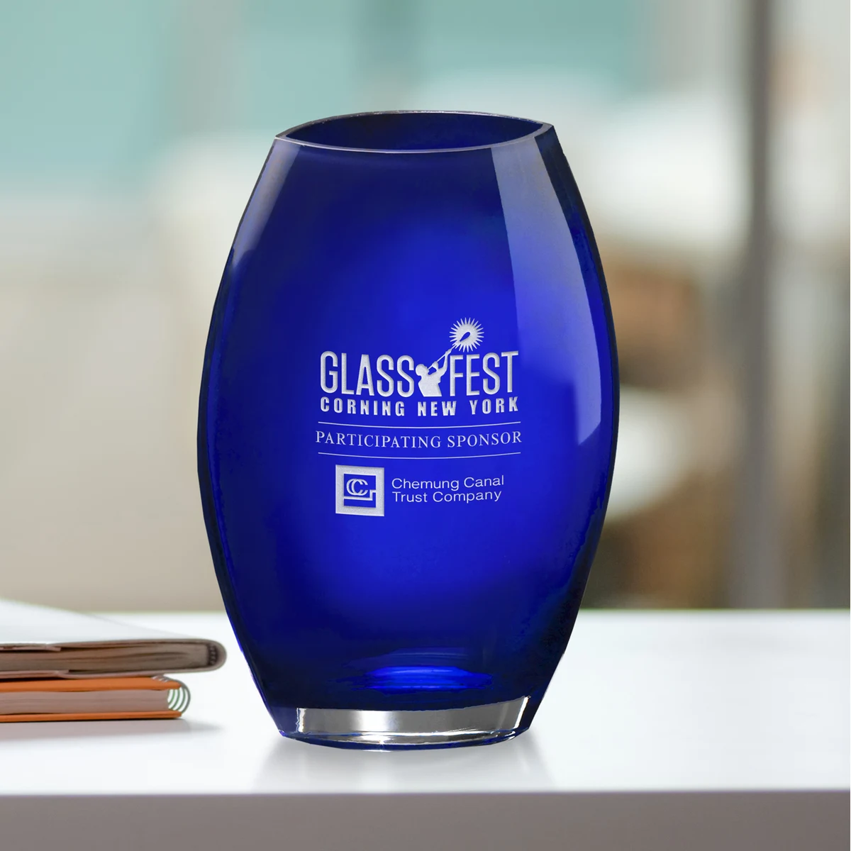 Cobalt Oval Vase 1