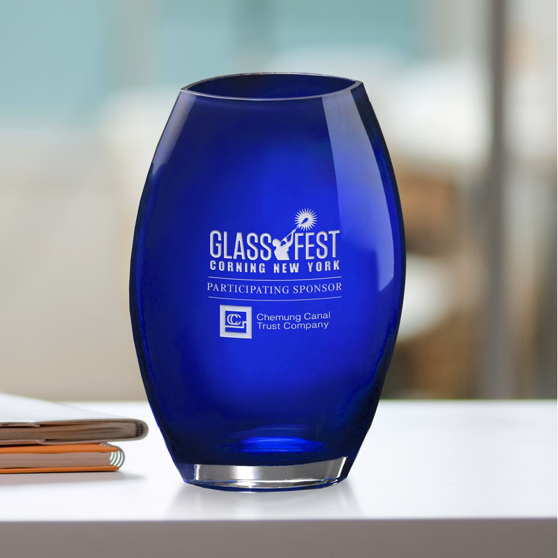 Cobalt Oval Vase