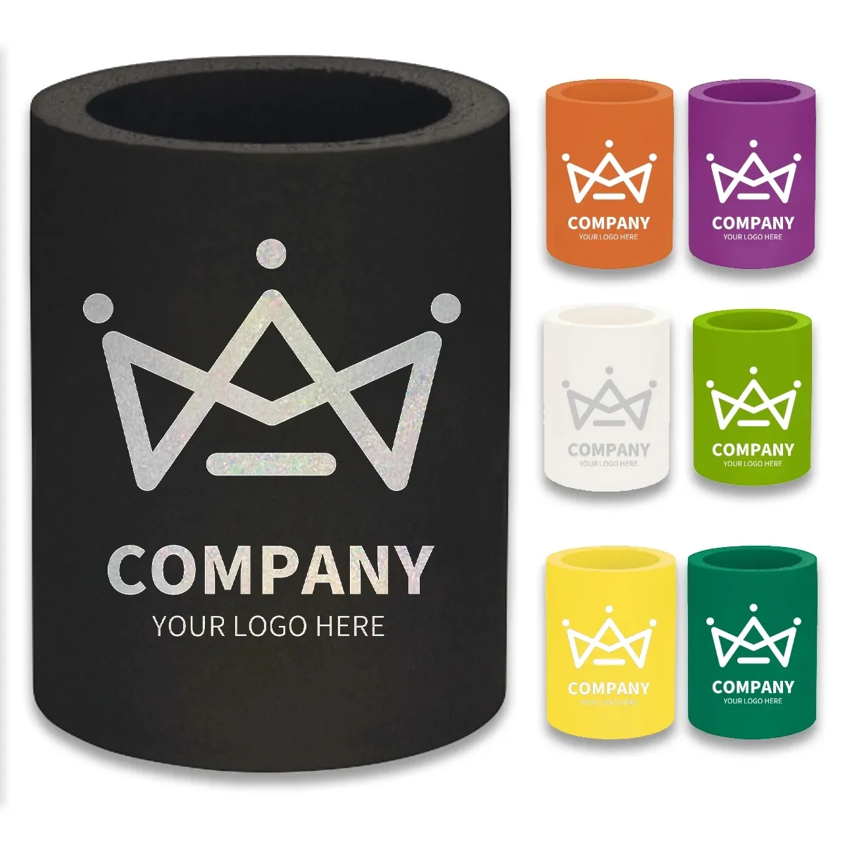 Cooler Holder Collapsible Insulated Sleeves for Beer Can, custom koozie with logo imprint 1