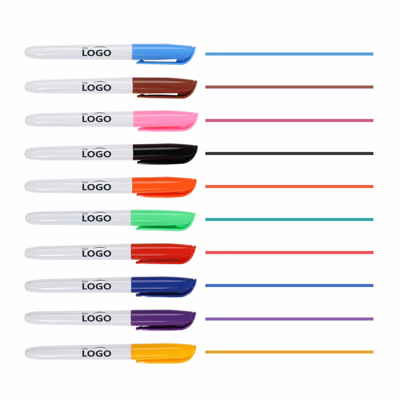 8 Colour Plastic Whiteboard Erasable Marker Pen