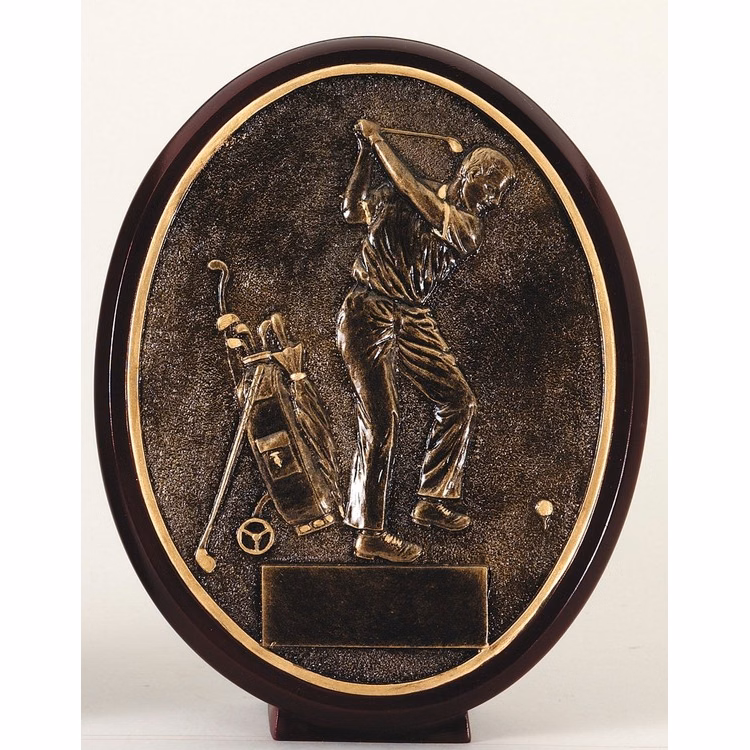 Male Golfer - Resin Plate Golf Award