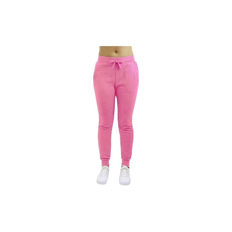 Women's Classic Jogger Sweatpants - S-2X Pink Fleece 1