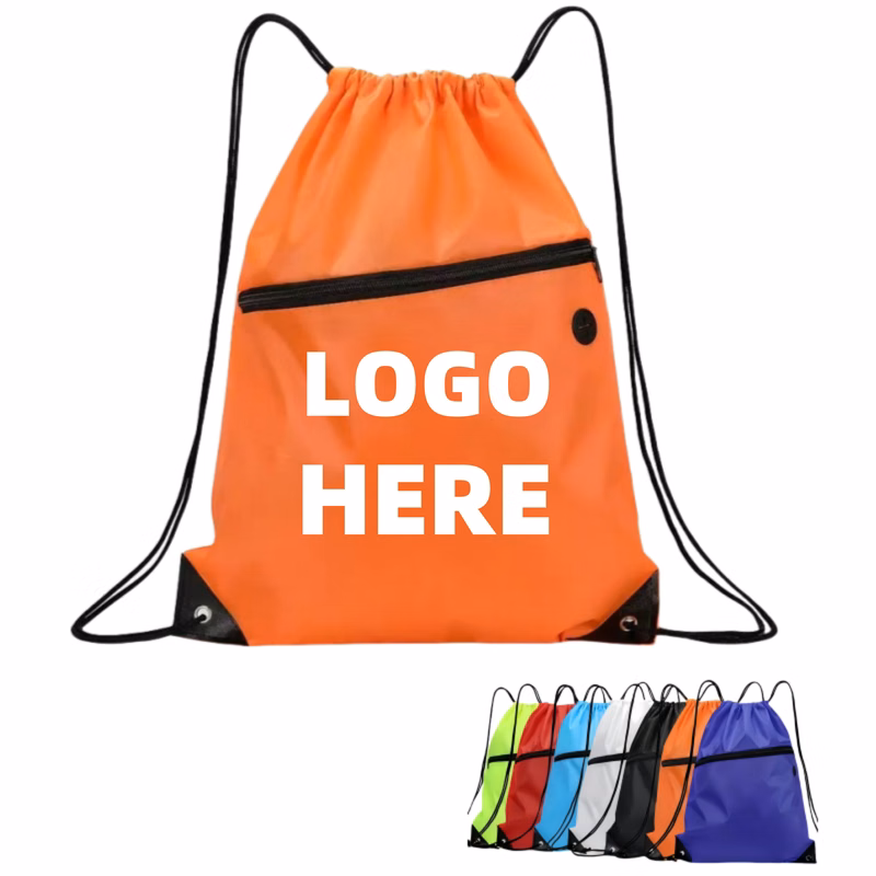 Drawstring Backpacks with Pocket