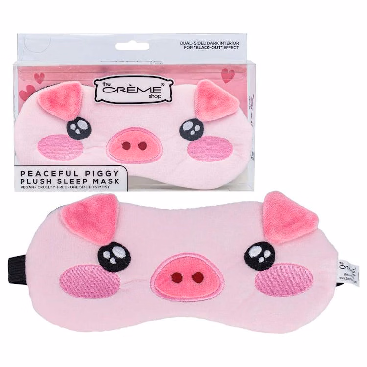 The Crme Shop Piggy Plush Sleep Mask - Pink