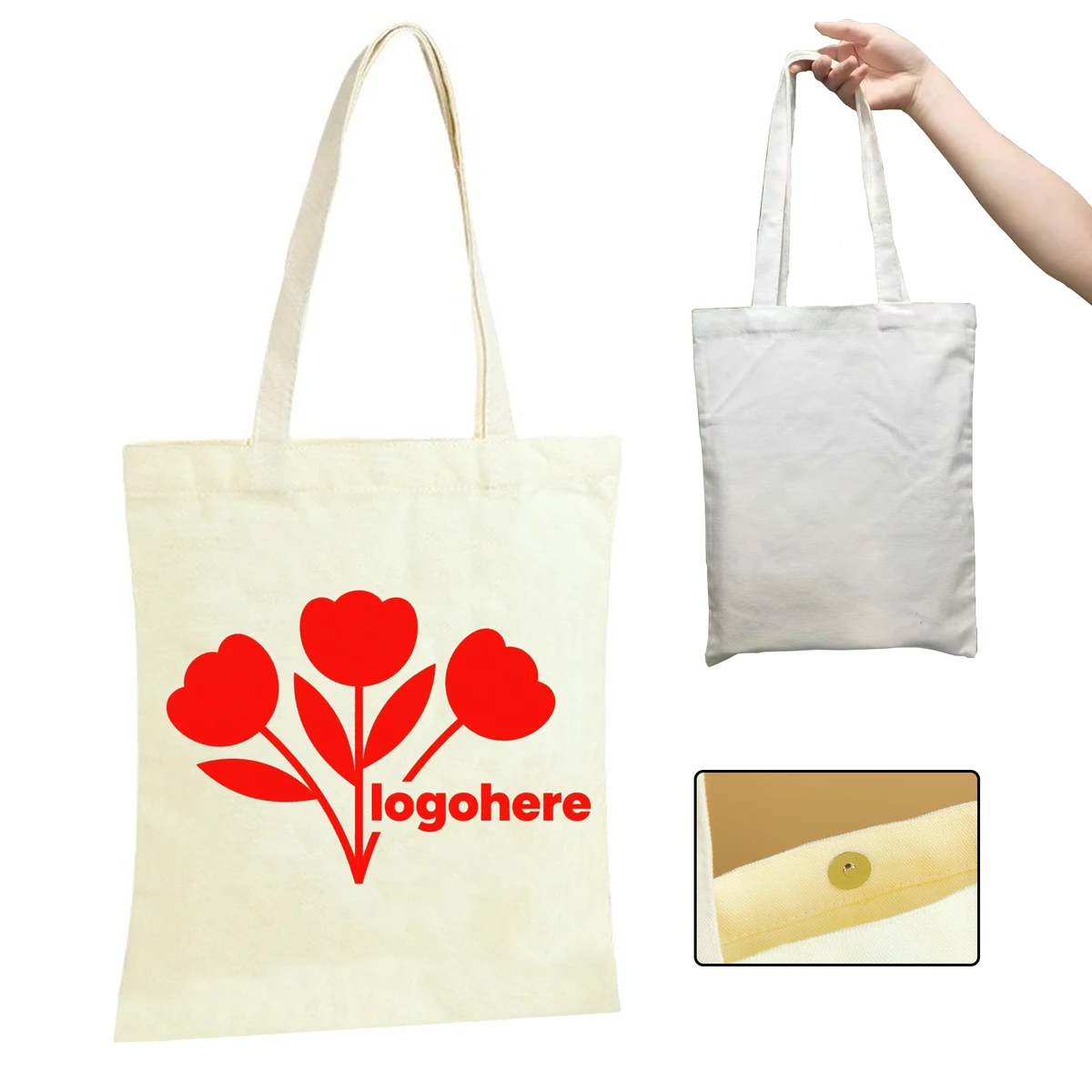 Eco Reusable Shopper Bag, custom tote bag with logo imprint 1